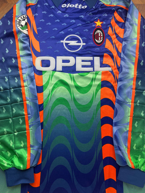 Match Shirt • Club • AC Milan • 1997 • Lotto • Keeper • #1 • Sebastiano Rossi • Match Worn • Signed