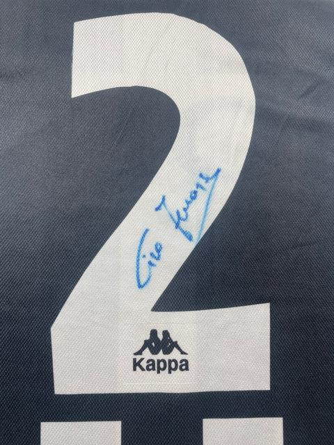 Match Shirt • Club • Juventus • 1995 • Kappa • Home • #2 • Ciro Ferrara • Match Worn • Unwashed • Signed