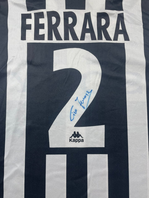 Match Shirt • Club • Juventus • 1995 • Kappa • Home • #2 • Ciro Ferrara • Match Worn • Unwashed • Signed