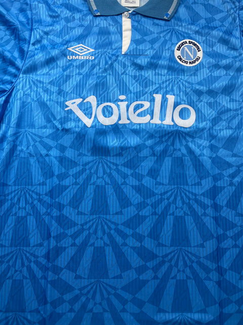 Match Shirt • Club • Napoli • 1992 • Umbro • Home • #10 • Gianfranco Zola • Match Worn