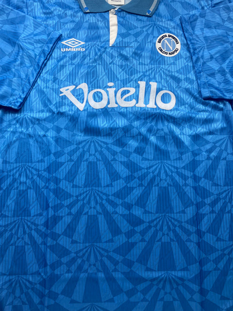 Match Shirt • Club • Napoli • 1992 • Umbro • Home • #10 • Gianfranco Zola • Match Worn