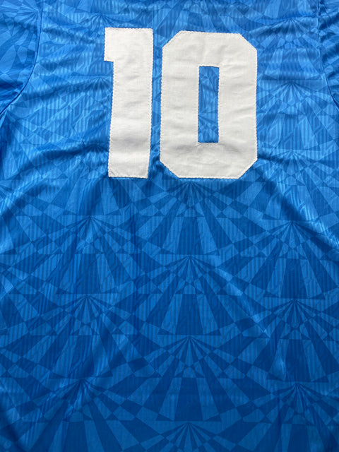 Match Shirt • Club • Napoli • 1992 • Umbro • Home • #10 • Gianfranco Zola • Match Worn