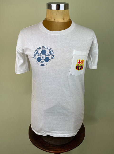 T-Shirt • 1986 • European Cup • Barcelona • Bootleg T-Shirt - Calcio 90