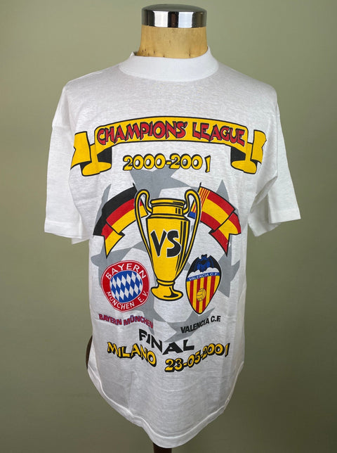 T-Shirt • 2001 • Champions League • Valencia vs Bayern Munich • Bootleg T-Shirt - Calcio 90