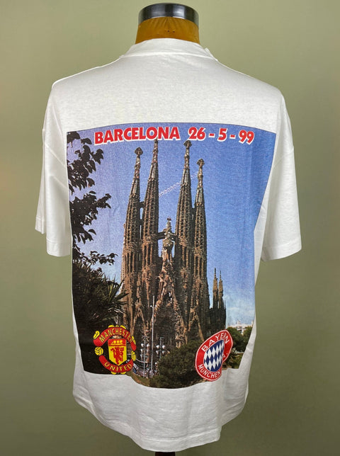 T-Shirt • 1999 • Champions League • Manchester United vs Bayern Munich • Bootleg T-Shirt - Calcio 90