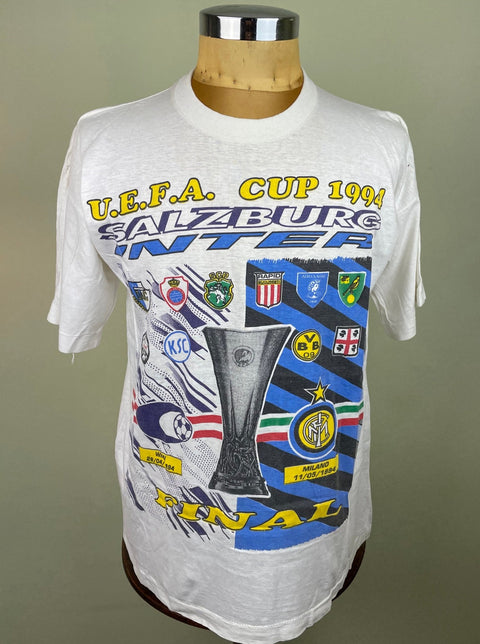 T-Shirt • 1994 • UEFA Cup • Inter Milan vs Salzburg • Bootleg T-Shirt - Calcio 90