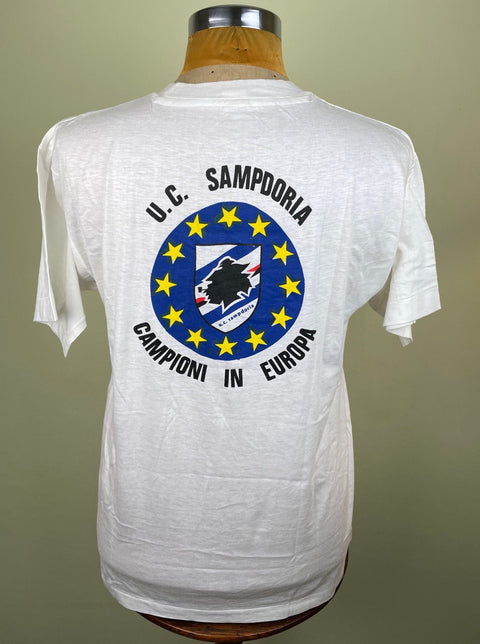 T-Shirt • 1990 • Cup Winners Cup • Sampdoria • Champions Bootleg T-Shirt - Calcio 90