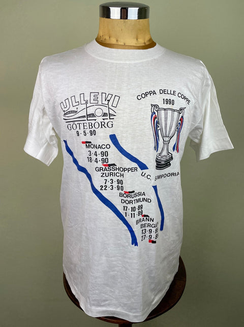 T-Shirt • 1990 • Cup Winners Cup • Sampdoria • Champions Bootleg T-Shirt - Calcio 90