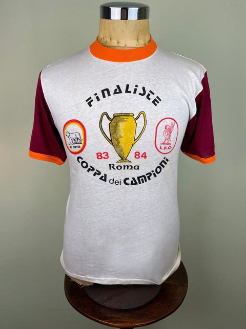 T-Shirt • 1984 • European Cup • Roma vs Liverpool • Bootleg T-Shirt - Calcio 90
