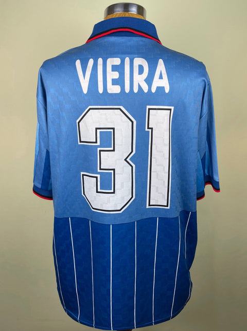 Match Shirt • Club • AC Milan • 1995 • Lotto • Fourth • Home • 31 • Patrick Vieira • Match Prepared - Calcio 90