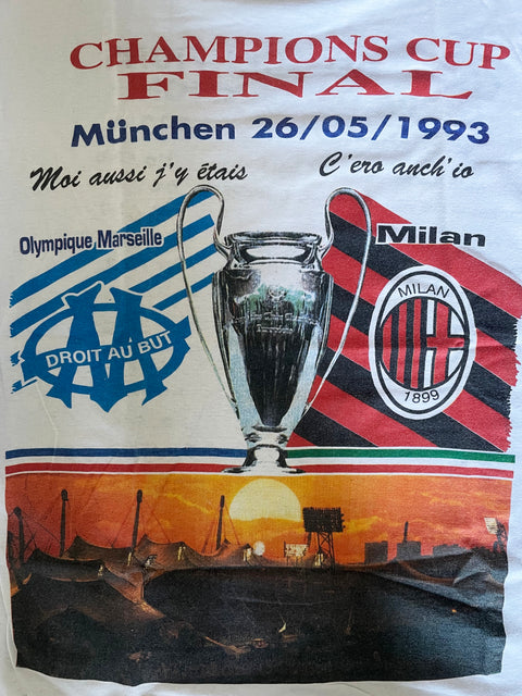 T-Shirt • 1993 • Champions League • AC Milan vs Marseille • Bootleg T-Shirt
