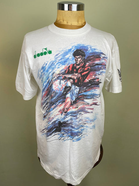 T-Shirt • 1990 • Serie A • AC Milan • Official Diadora Marco Van Basten T-Shirt - Calcio 90