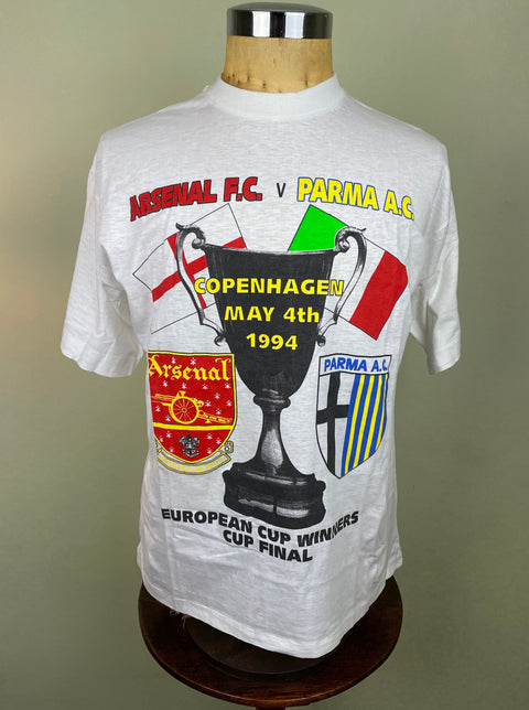 T-Shirt • 1994 • Cup Winners Cup • Arsenal vs Parma • Bootleg T-Shirt