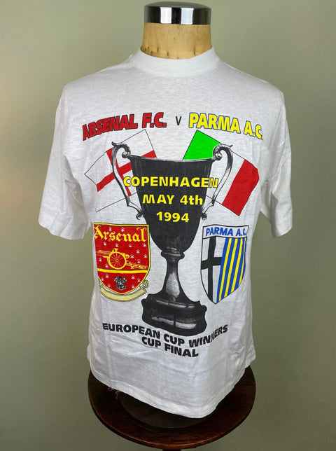 T-Shirt • 1994 • Cup Winners Cup • Arsenal vs Parma • Bootleg T-Shirt - Calcio 90