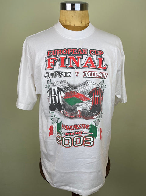 T-Shirt • 2003 • Champions League • Juventus vs Milan • Bootleg T-Shirt - Calcio 90