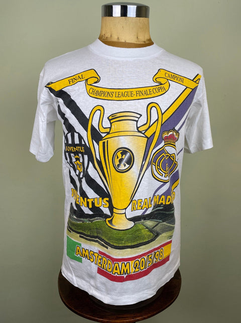 T-Shirt • 1998 • Champions League • Juventus vs Real Madrid • Bootleg T-Shirt - Calcio 90
