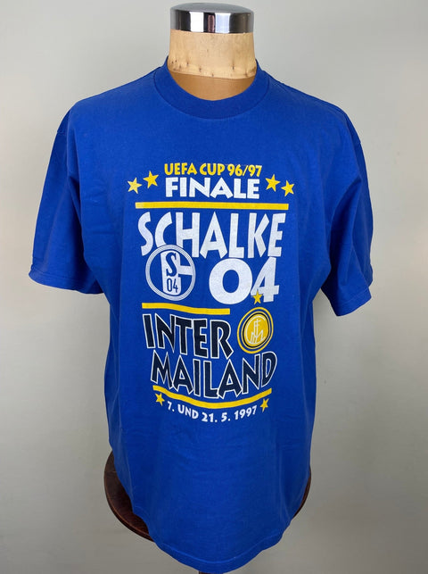 T-Shirt • 1997 • UEFA Cup • Inter Milan vs Schalke • Bootleg T-Shirt - Calcio 90