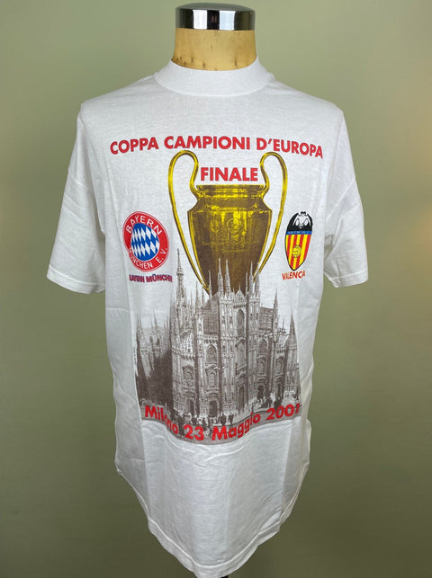T-Shirt • 2001 • Champions League • Valencia vs Bayern Munich • Bootleg T-Shirt - Calcio 90
