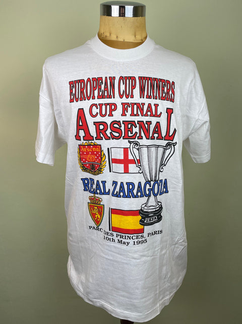 T-Shirt • 1995 • Cup Winners Cup • Arsenal vs Zaragoza • Bootleg T-Shirt