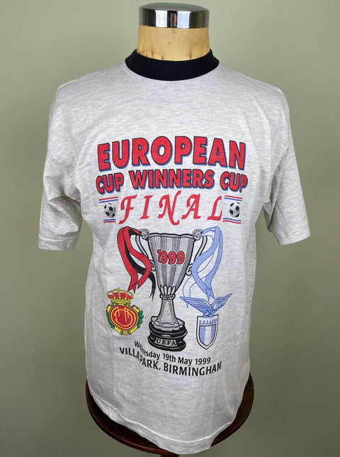 T-Shirt • 1999 • Cup Winners Cup • Lazio vs Mallorca • Bootleg T-Shirt - Calcio 90