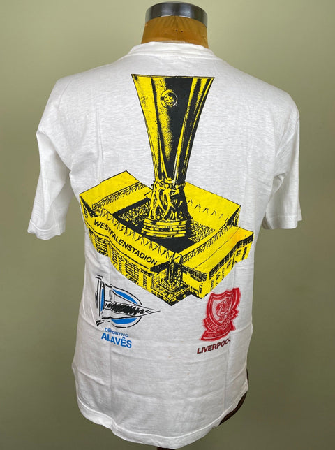 T-Shirt • 2001 • Liverpool vs Alaves • UEFA Cup Final • Bootleg T-Shirt - Calcio 90