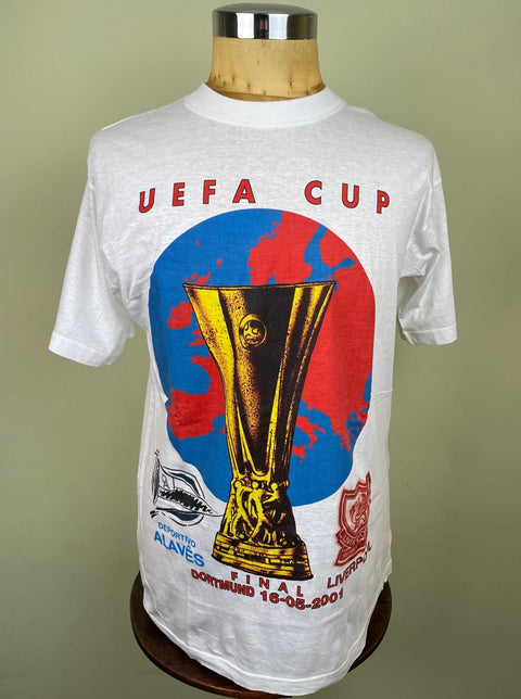 T-Shirt • 2001 • Liverpool vs Alaves • UEFA Cup Final • Bootleg T-Shirt - Calcio 90