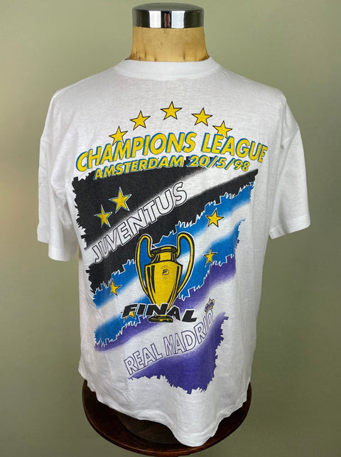 T-Shirt • 1998 • Champions League • Juventus vs Real Madrid • Bootleg T-Shirt - Calcio 90
