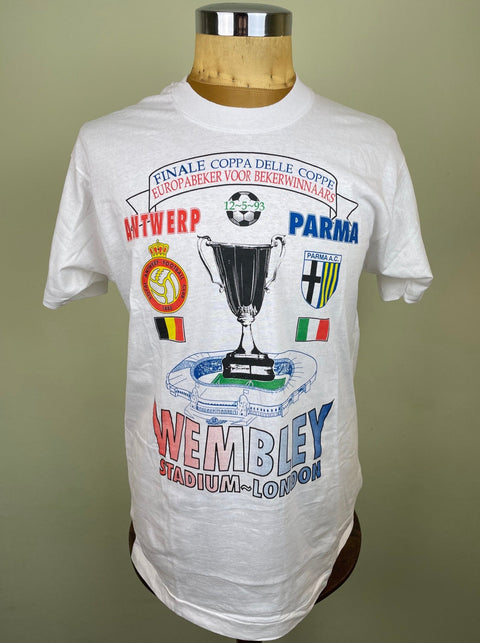 T-Shirt • 1993 • Cup Winners Cup • Parma vs Antwerp • Bootleg T-Shirt - Calcio 90