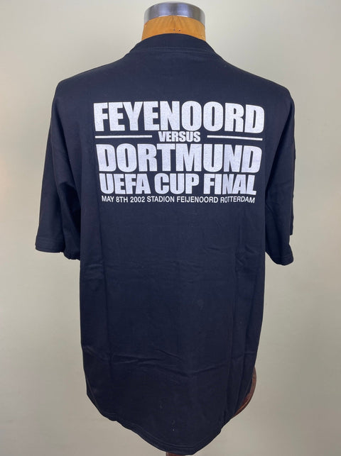 T-Shirt • 2002 • Feynoord vs Dortmund • UEFA Cup Final • Official T-Shirt - Calcio 90
