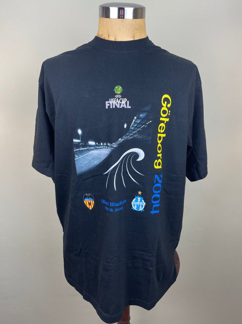 T-Shirt • 2004 • Valencia vs Marseille • UEFA Cup Final • Official T-Shirt - Calcio 90