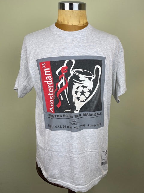 T-Shirt • 1998 • Champions League • Juventus vs Real Madrid • Official T-Shirt - Calcio 90