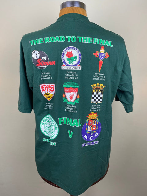 T-Shirt • 2003 • Celtic vs Porto • UEFA Cup Final • Bootleg T-Shirt - Calcio 90