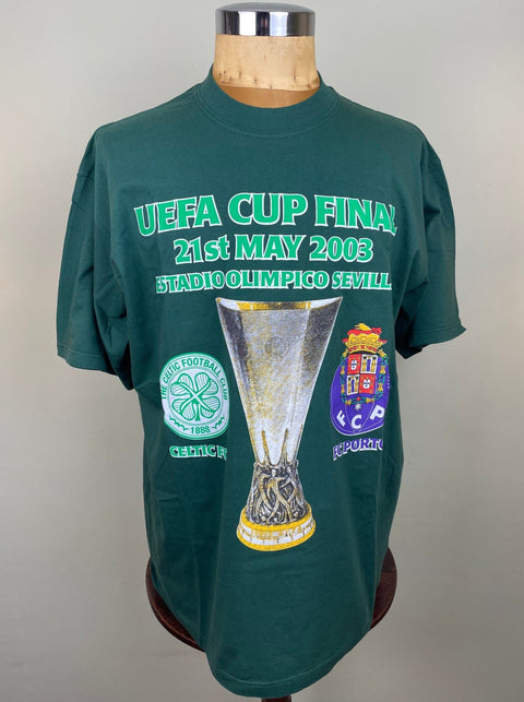 T-Shirt • 2003 • Celtic vs Porto • UEFA Cup Final • Bootleg T-Shirt - Calcio 90