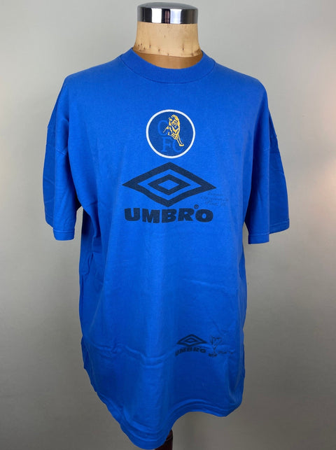T-Shirt • 1998 • Cup Winners Cup • Chelsea vs Stuttgart • Official Umbro T-Shirt - Calcio 90