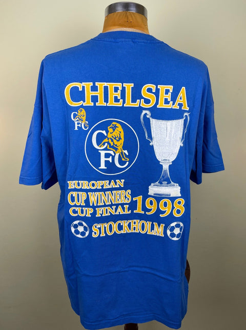 T-Shirt • 1998 • Cup Winners Cup • Chelsea vs Stuttgart • Official Umbro T-Shirt - Calcio 90