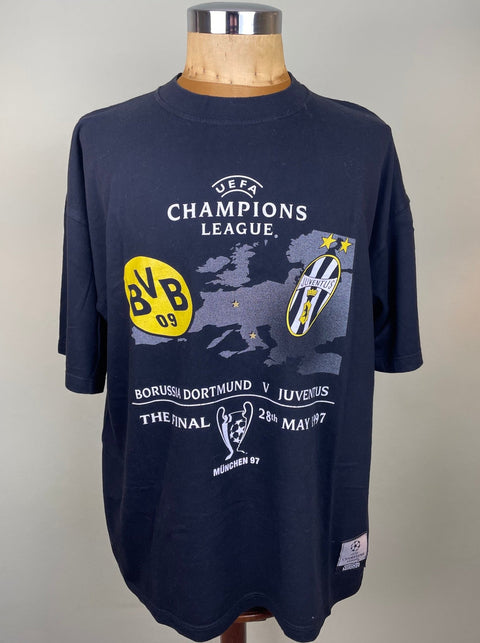 T-Shirt • 1997 • Champions League • Juventus vs Dortmund • Official T-Shirt - Calcio 90
