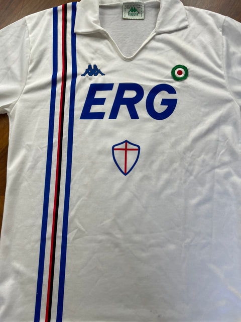 Match Shirt • Club • Sampdoria • 1989 • Kappa • Away • #9 • Gianluca Vialli • Match Worn