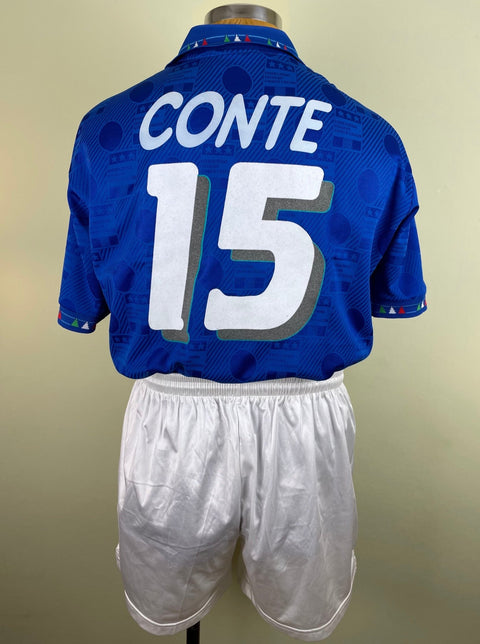 Match Shirt • National • Italia • 1994 • Diadora • Home • 15 • WC 94 • Antonio Conte - Calcio 90