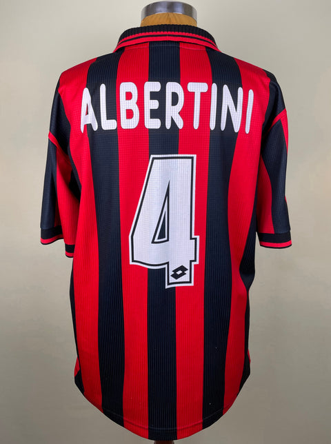 Match Shirt • Club • AC Milan • 1997 • Lotto • Home • #4 • Demetrio Albertini • Match Worn