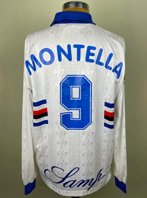 Match Shirt • Club • Sampdoria • 1996 • Asics • Away • #9 • Vincenzo Montella • Match Worn