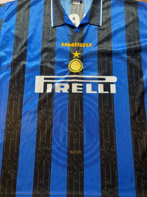 Store Shirt • Inter Milan • 1996 • Umbro Brazilian Edition • Home • #10 • Ronaldo • Size XL