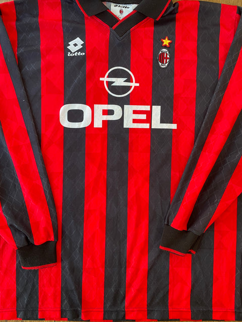 Store Shirt • AC Milan • 1995 • Lotto • Home • #3 • Paolo Maldini • Size XL