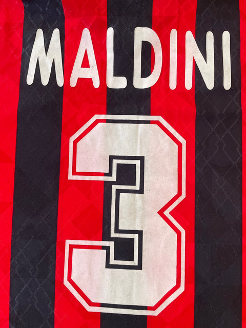 Store Shirt • AC Milan • 1995 • Lotto • Home • #3 • Paolo Maldini • Size XL