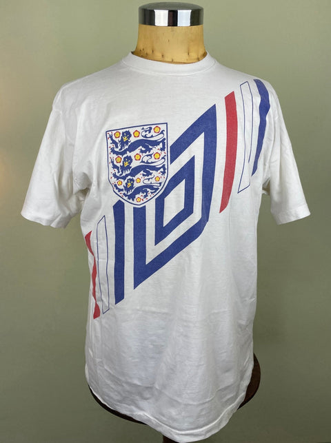 T-Shirt • 1990 • World Cup 90 • England • Player Issue Umbro Official T-Shirt - Calcio 90