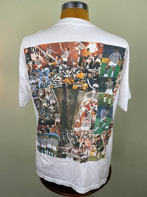 T-Shirt • 1993 • UEFA Cup • Juve vs Benfica • Quarter Final Bootleg T-Shirt - Calcio 90