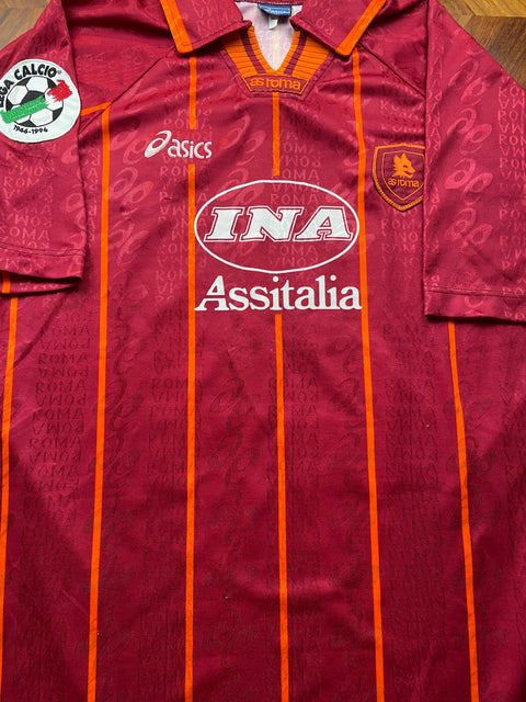 Match Shirt • Club • Roma • 1996 • Asics • Home • #24 • Marco Delvecchio • Match Worn