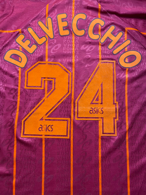Match Shirt • Club • Roma • 1996 • Asics • Home • #24 • Marco Delvecchio • Match Worn