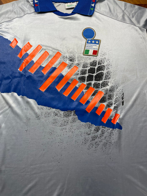 Match Shirt • National • Italia • 1992 • Diadora • Keeper • #1 • Gianluca Pagliuca • WC 94 Qualifiers