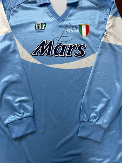 Store Shirt • Napoli • 1990 • Ennerre • Home • Size L • Signed by Careca