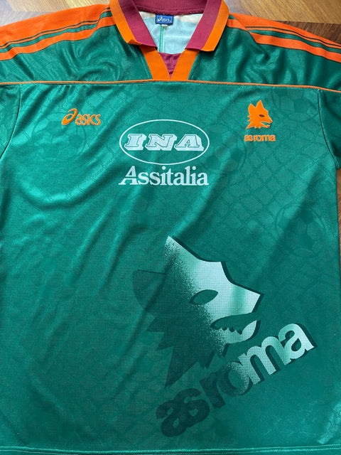 Match Shirt • Club • Roma • 1995 • Asics • Third • #9 • Abel Balbo • UEFA Cup • vs Slavia Prague
